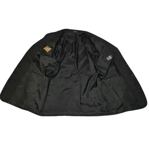 J. Ferrar Men's 100% Pure Wool Charcoal 3-Button Overcoat Blazer Size 46R - Picture 15 of 16